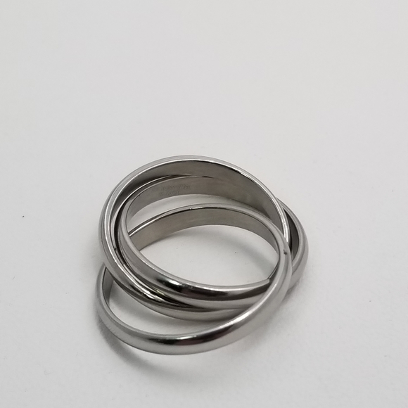 Jewelry - Stainless Steel Triple Rolling Ring Sz 7.75